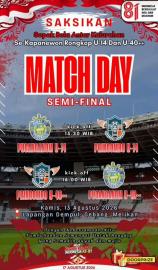 TEAM SEPAK BOLA U'14 DAN U'40 KALURAHAN PUCANGANOM LOLOS FASE SEMI FINAL